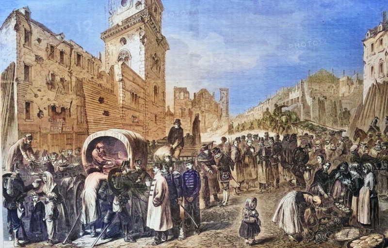 On market square in Diedenhofen