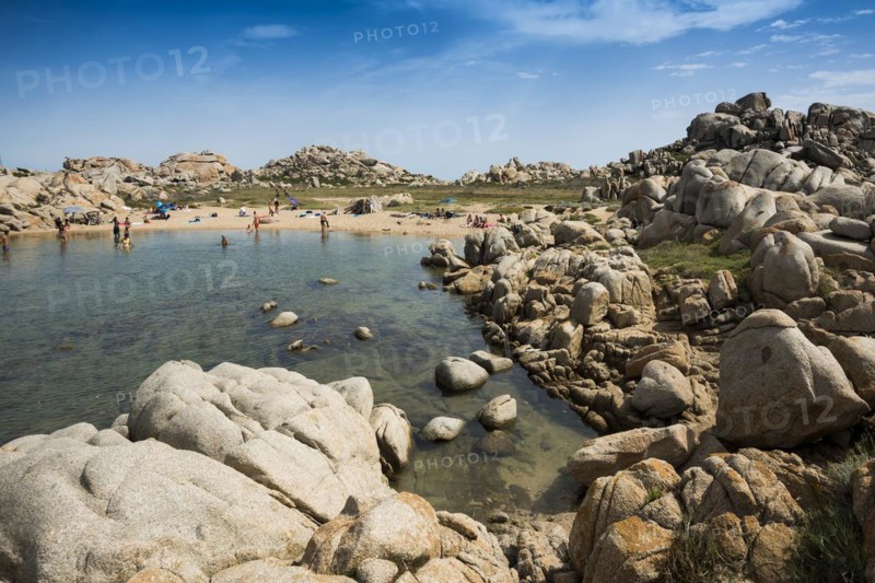 Granite rocks and sandy beach