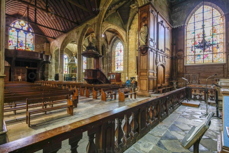 Interior Gothic Church Eglise Saint-Sulpice