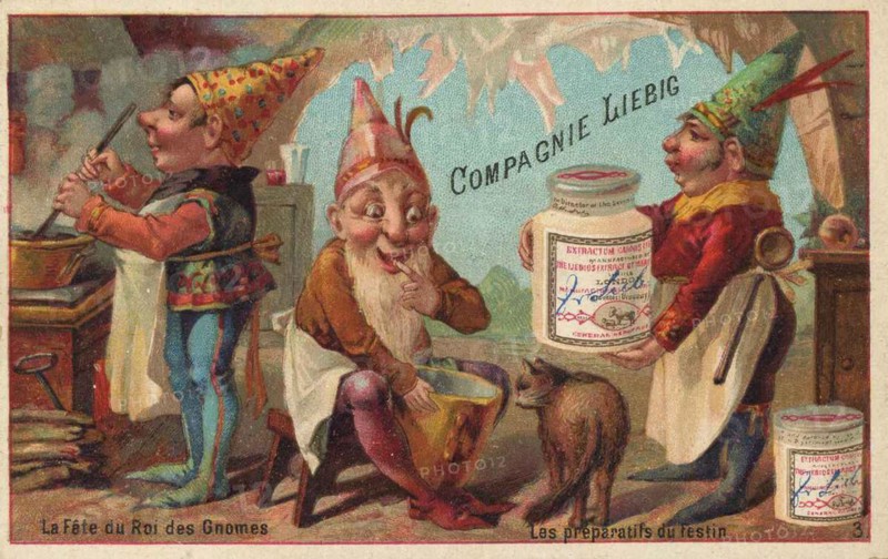 Series of pictures of gnomes