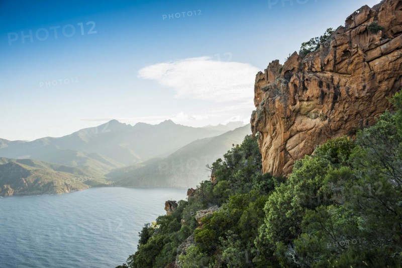 Red granite rocks