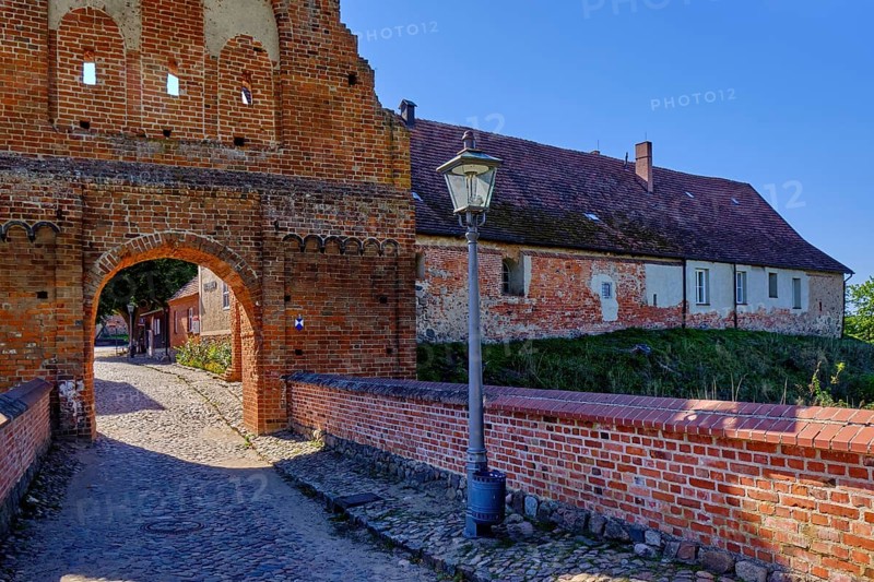 Lower gate with gatehouse and bridge of Stargard Castle in the town of the same name Burg Stargard