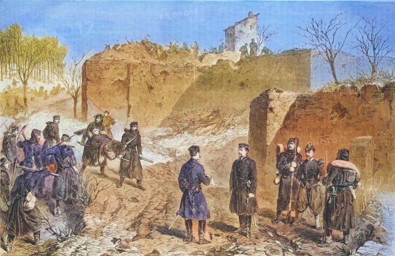 Demolition of french batteries on Mont Abron