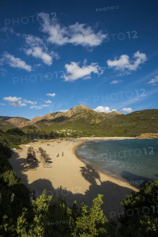 Sandy beach beach and mountains