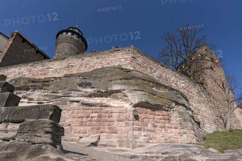 View of the castle liberation and the Sinwell Tower of the Kaiserburg