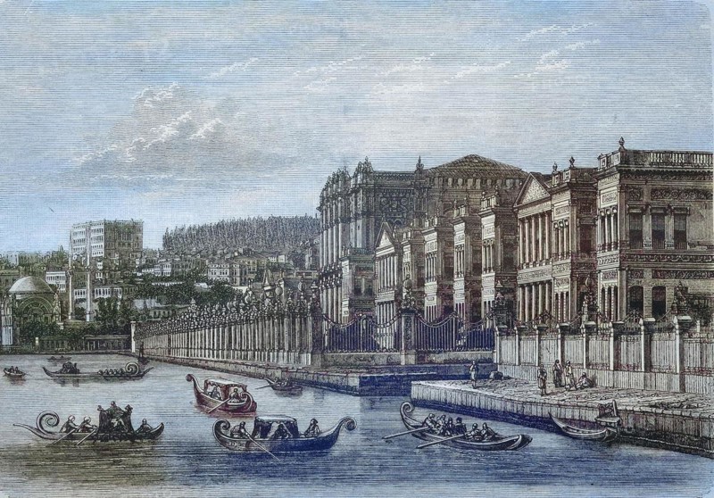 The Palace of Dolmabahce in Constantinople