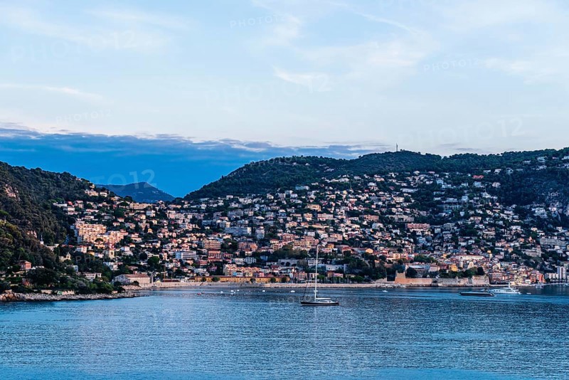 Sunrise over Harbor and Bay of Villefranche-sur-Mer