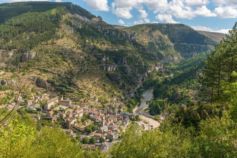 The village of Sainte-Enimie in the Gorges du Tarn