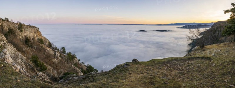 Sunset with fog