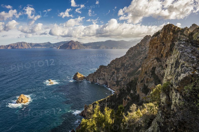 Red granite rocks