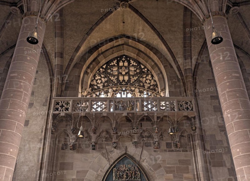 Gallery with Gothic tracery