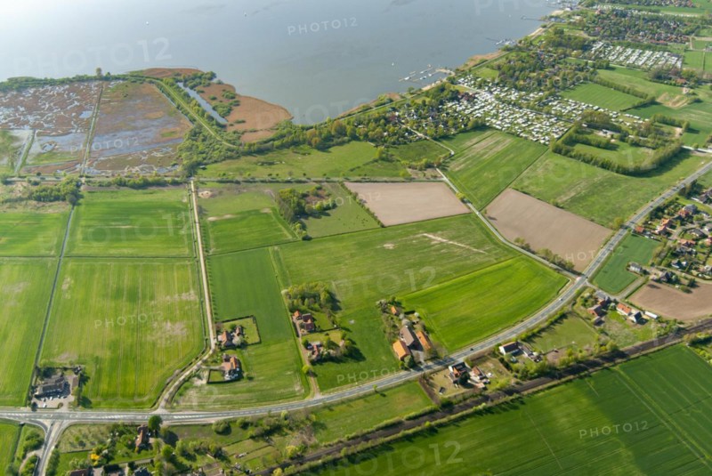 Aerial photograph of Lake Duemmer with reed zone