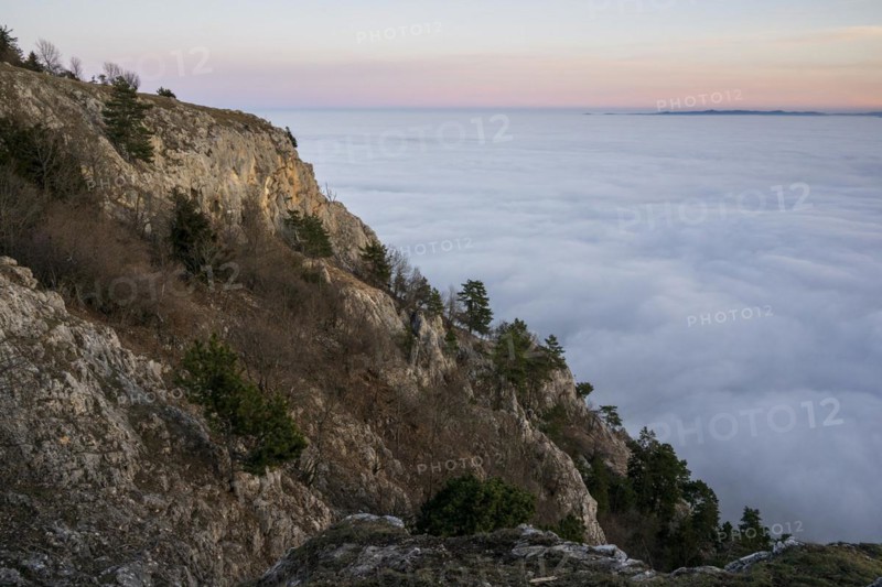 Sunset with fog