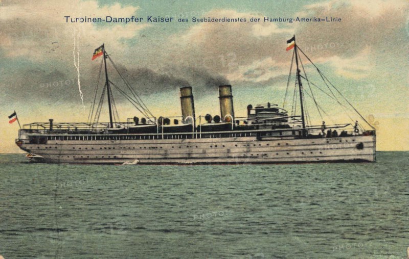 Turbine steamer Kaiser of the seaside resort service of the Hamburg-Amerika-Linie