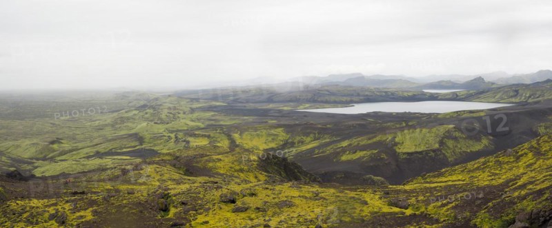 Moss-covered volcanic landscape
