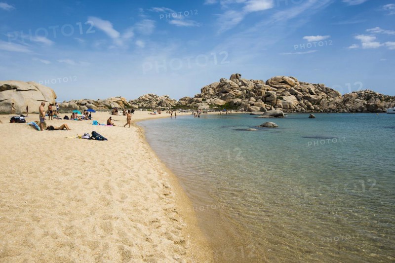 Granite rocks and sandy beach