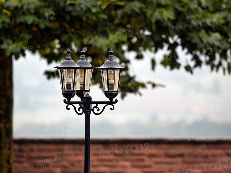 Street lamp on the castle terrace