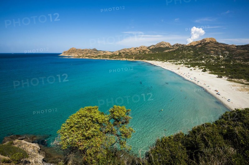 Sandy beach beach and mountains