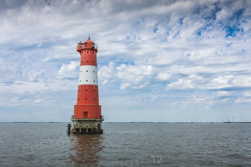 Arngast Lighthouse in the Jade Bay near Wilhelmshaven