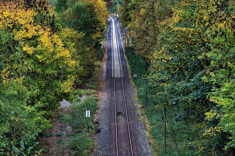 Single-track railway line