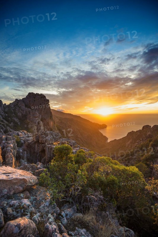 Red granite rocks