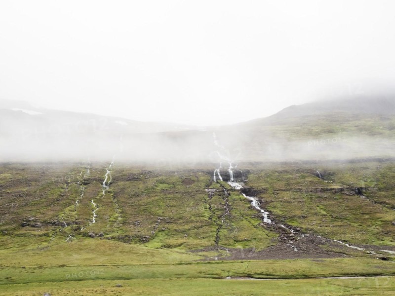 Clouds of fog drift across lonely plateau