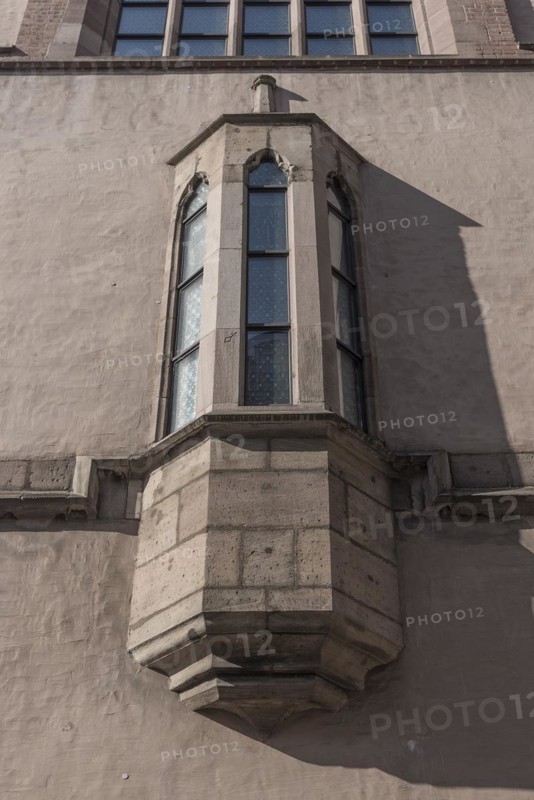 Oldest oriel around 1332 on the east side of Wolffs town hall