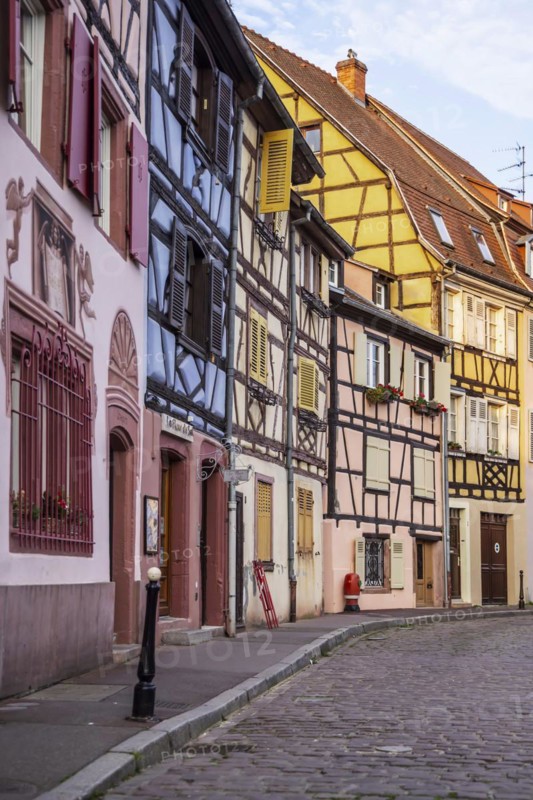 City view Colmar with numerous half-timbered houses