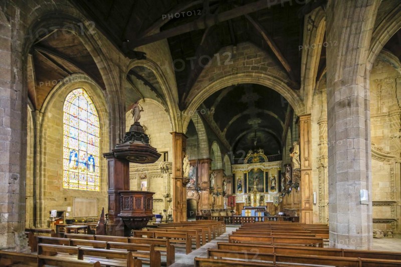 Interior Gothic Church Eglise Saint-Sulpice