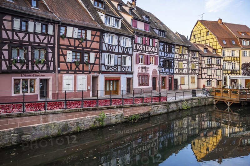 City view Colmar with numerous half-timbered houses