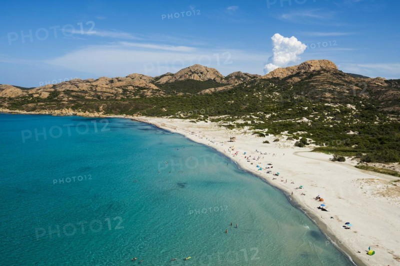 Sandy beach beach and mountains