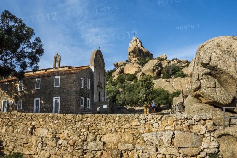 Church and granite rock