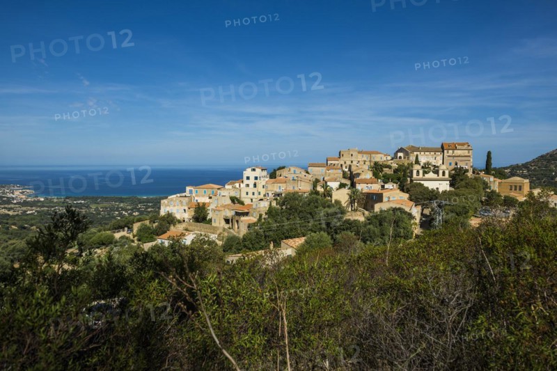 Medieval mountain village on the coast