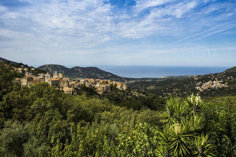 Medieval mountain village on the coast