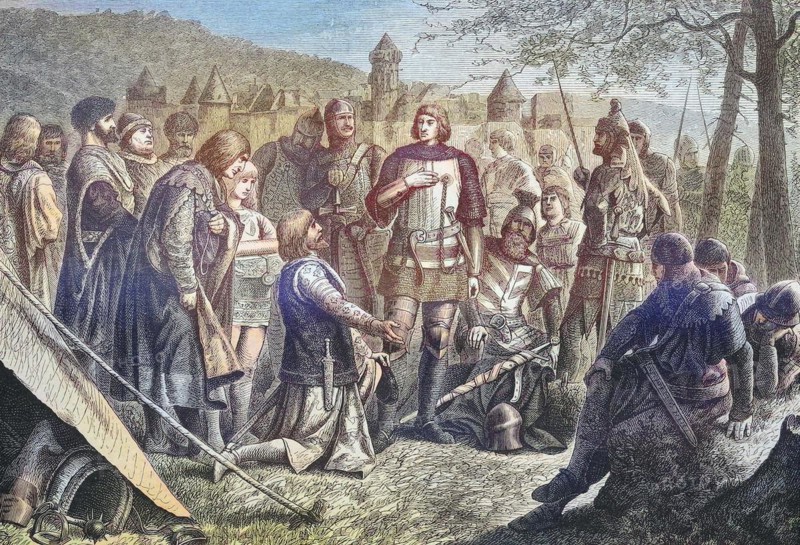 Rudolph of Habsburg receives the news of his election as German king. Rudolph I