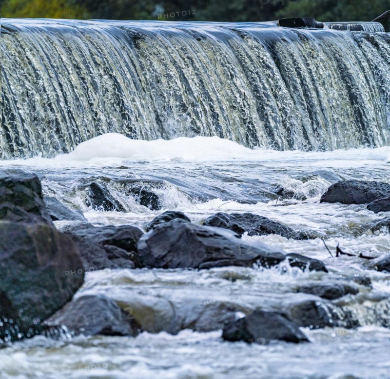 Detail of the Siegburg Weir in the River Sieg
