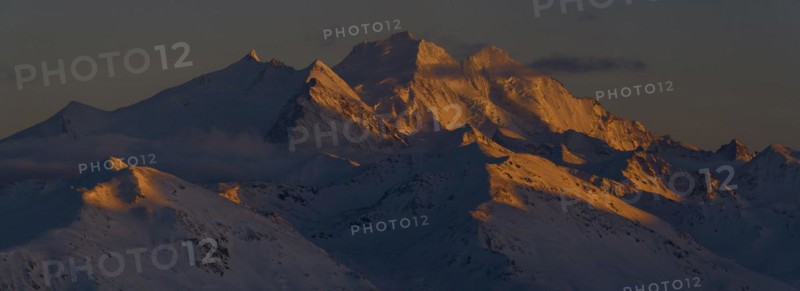 Mountain dome in the last light