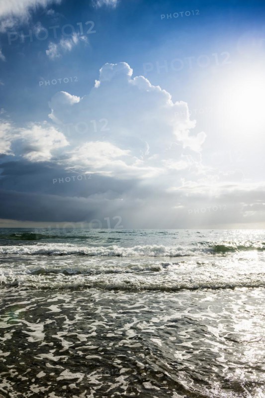 Thunderclouds over the sea