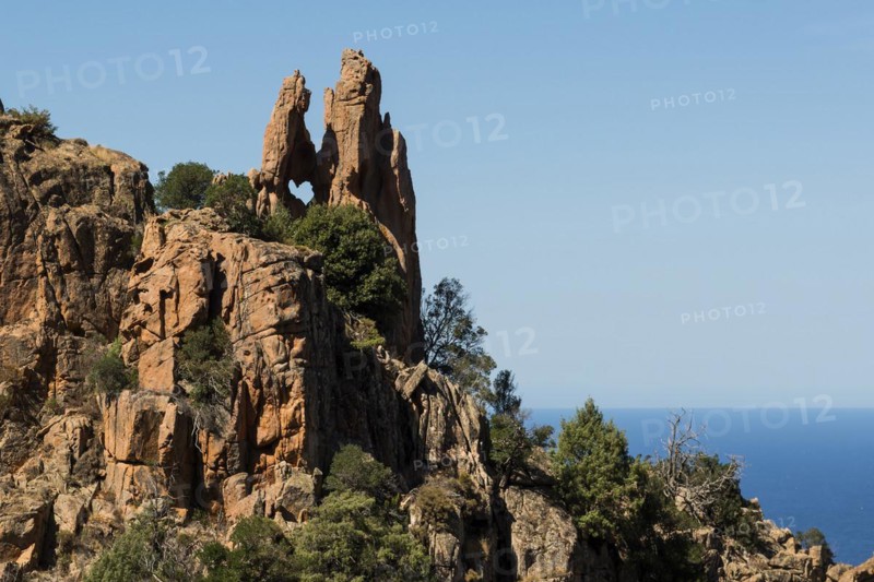 Red granite rocks