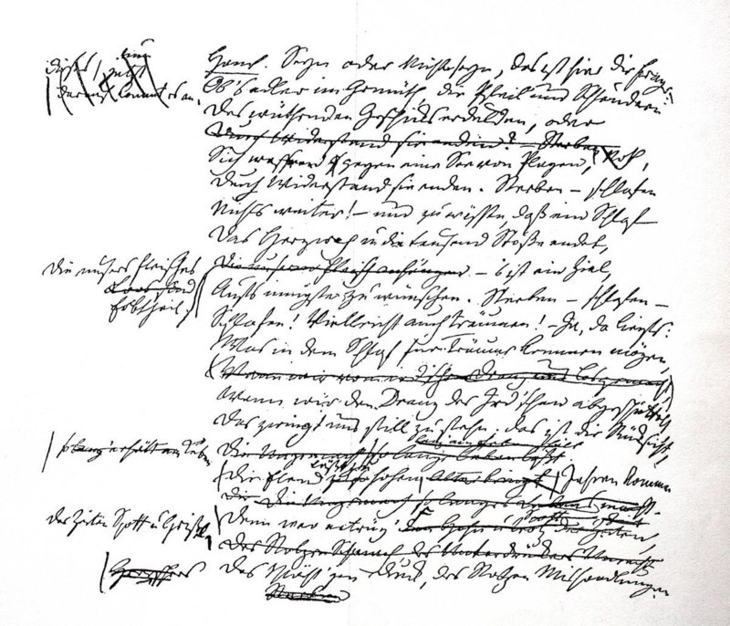 Beginning of Hamlets soliloquy Being or Not Being in A.W. von Schlegels translation