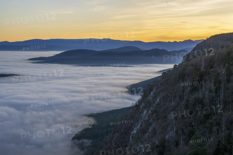 Sunset with fog