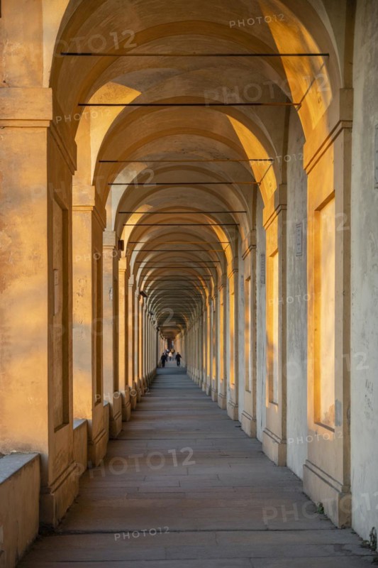 Portico at sunset