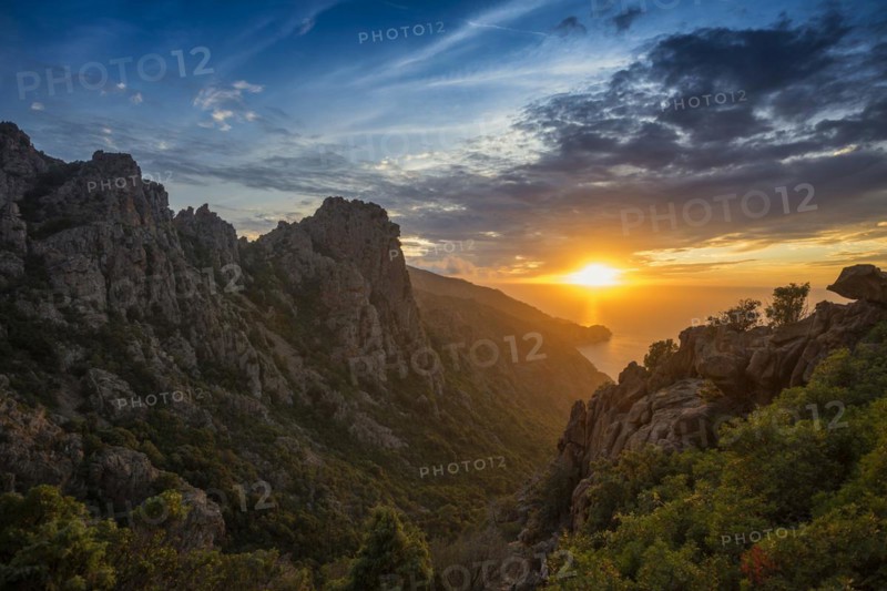 Red granite rocks