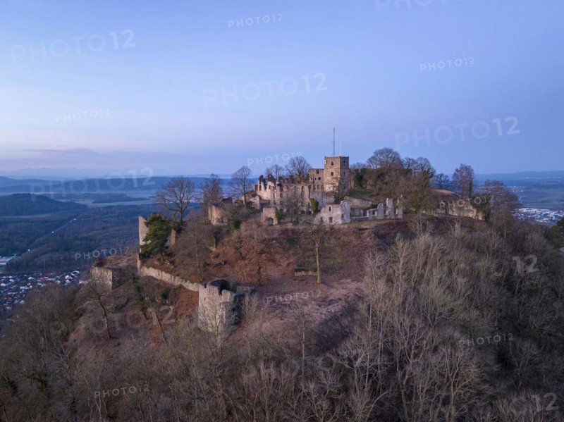 The Hohentwiel castle ruins in Morgenroete