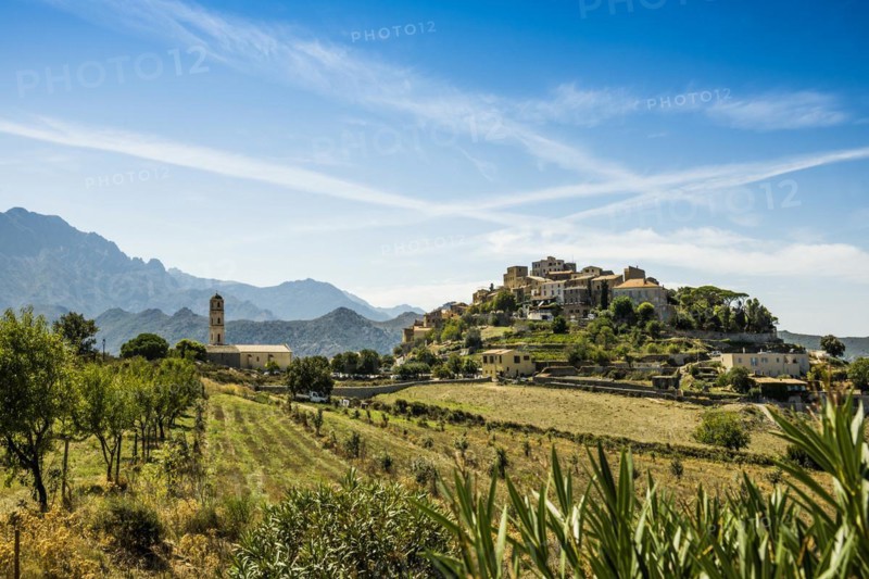 Medieval mountain village on the coast