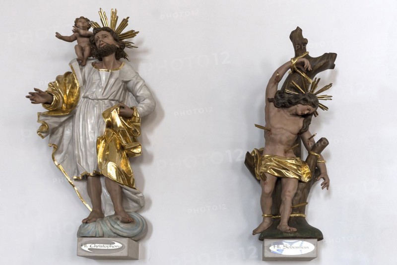Figure of Saint Christopher and Saint Sebastian