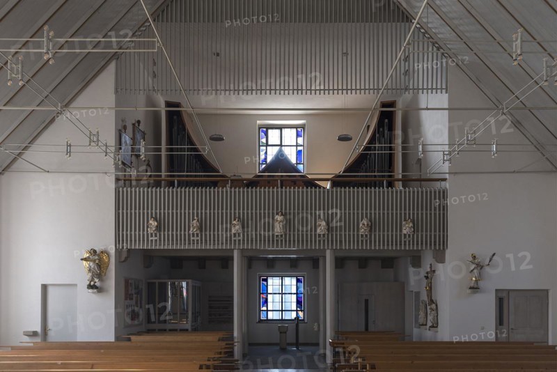 Organ loft of the St. Larentius Church built in the 1950s