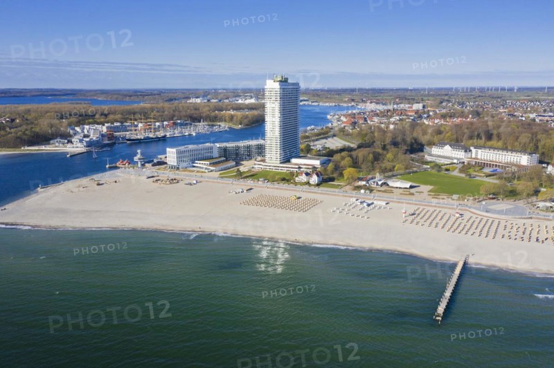 Aerial view over the beach