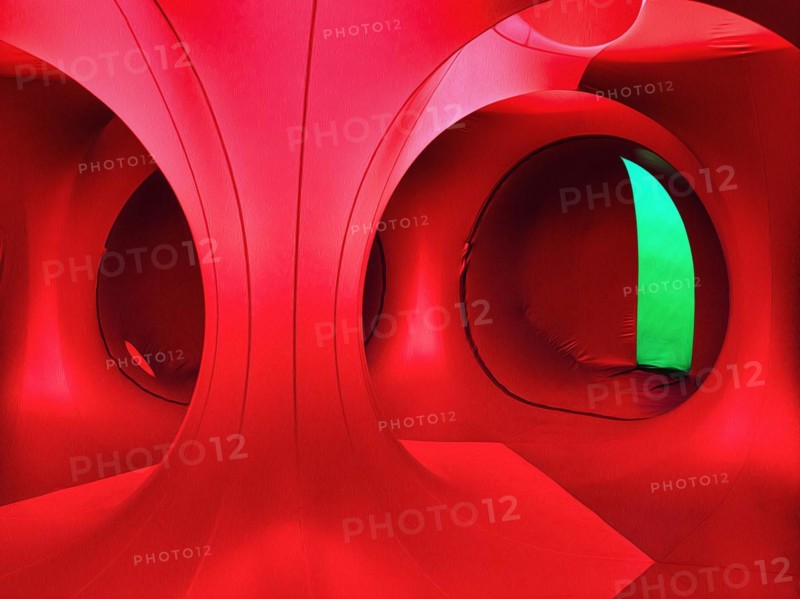 Red walk-in tent