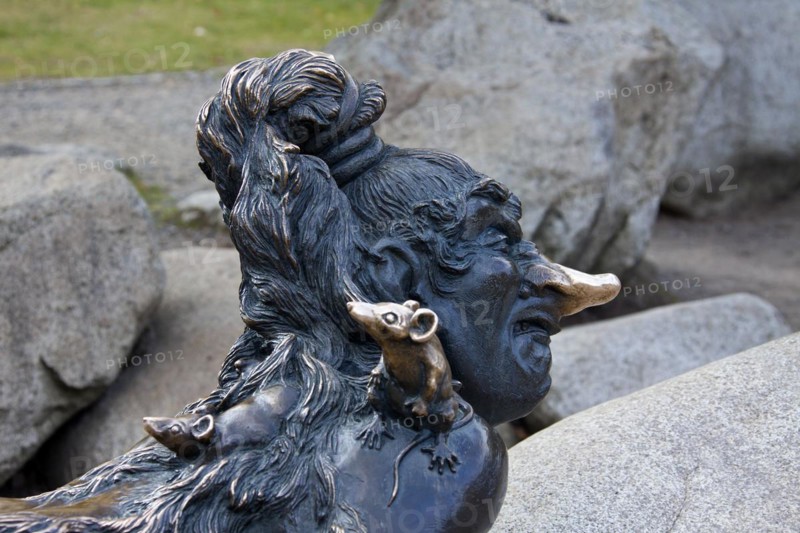 The witch Wadelinde at the Hexentanzplatz